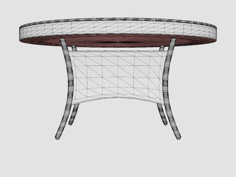 London Table Round 3D Model