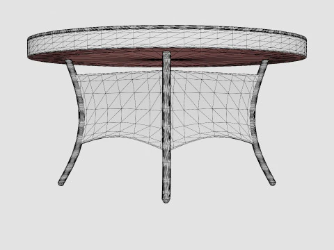 London Table Round 3D Model