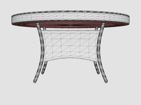 London Table Round 3D Model