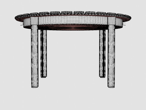 Nydala Round Dining Table Model 3D
