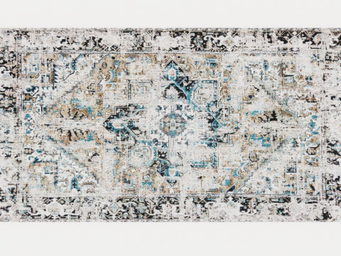 ANTIQUE HERIZ 8708 GOLDEN HORN BEIGE RUGS Modelo 3D