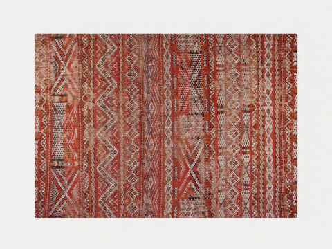 TAPIS ANTIQUE KILIM 9115 FEZ ROUGE Modèle 3D