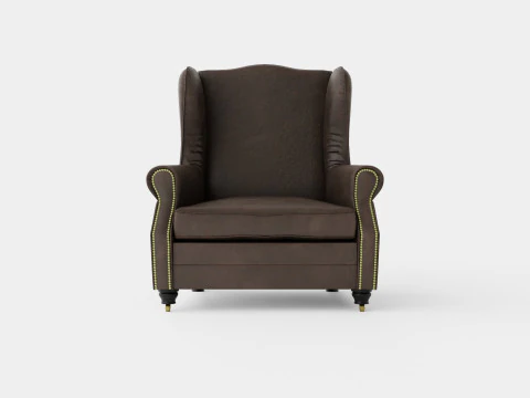 Poltrona Admiral in tessuto vintage Modello 3D