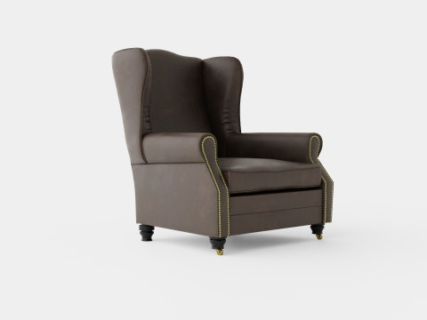 Admiral Armchair Vintage Fabric 3D 모델