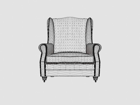 Admiral Armchair Vintage Fabric 3D 모델
