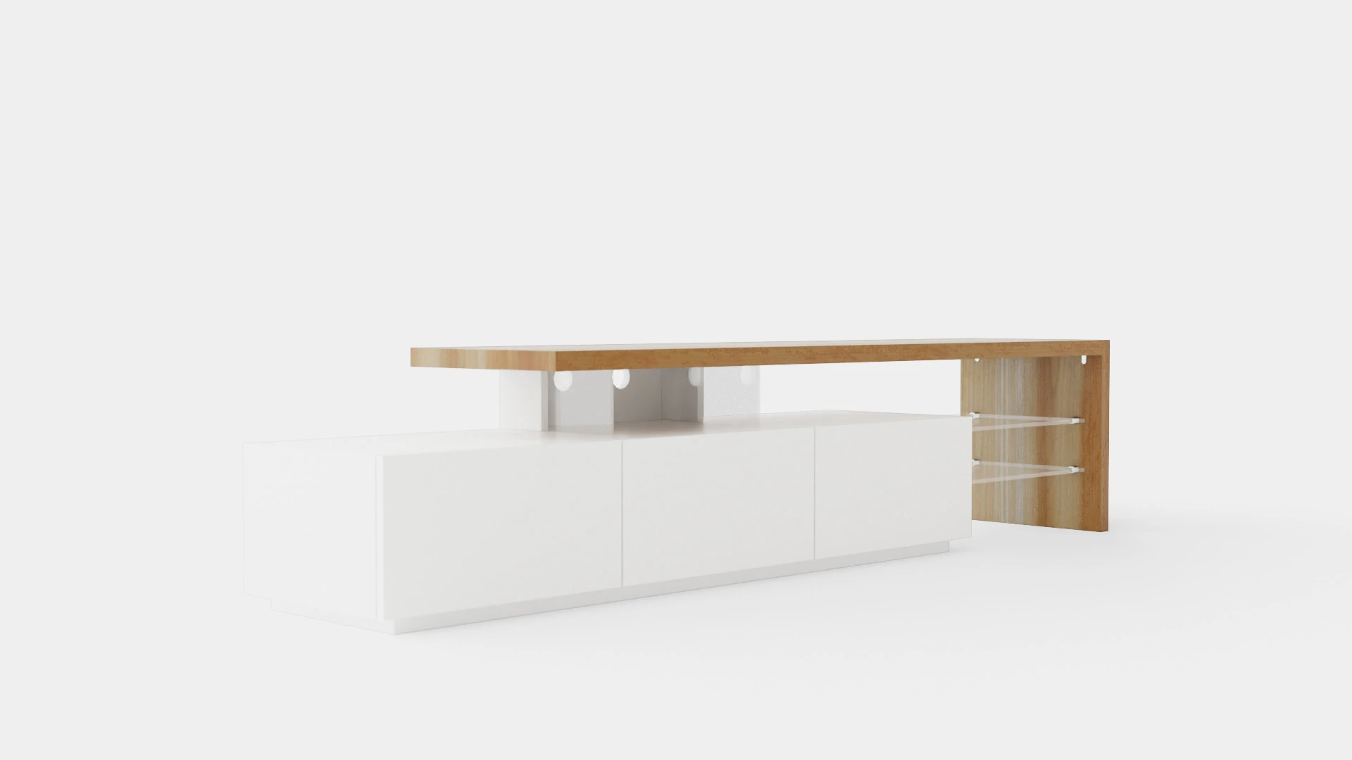 Alimo s TV Bench 3D Model .c4d .max .obj .3ds .fbx .stl .blend 