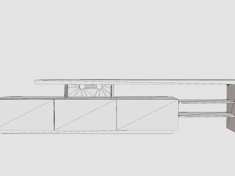 Alimo s TV Bench 3D 模型