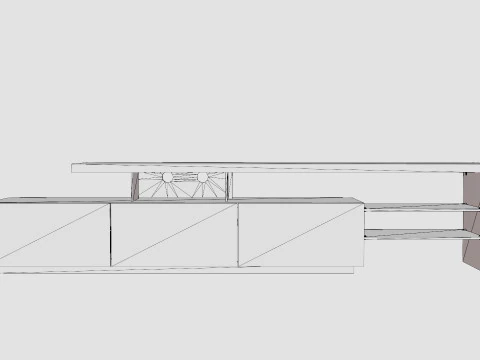 Alimo s TV Bench 3D Model