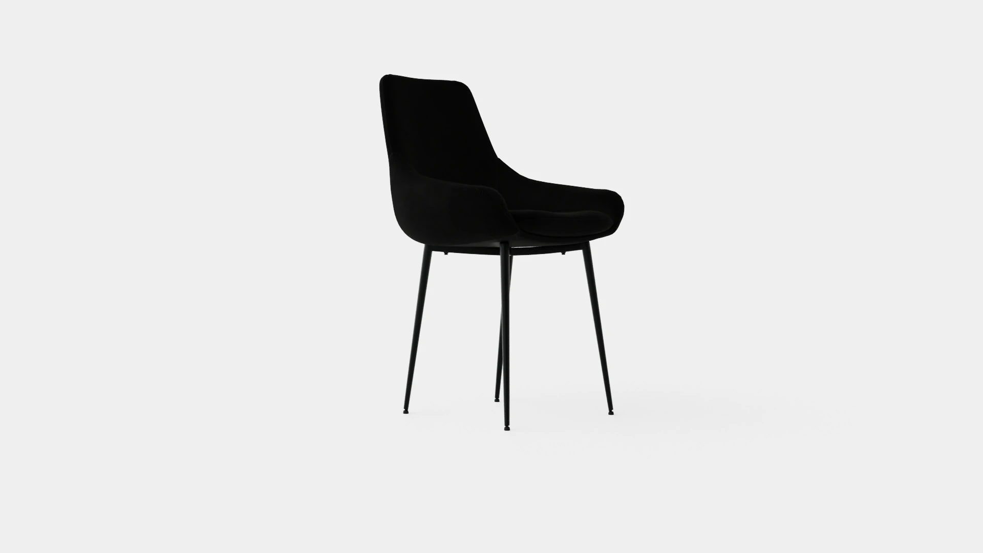 Alsarp Kitchen Chair Black 3D Model .c4d .max .obj .3ds .fbx .stl .blend 