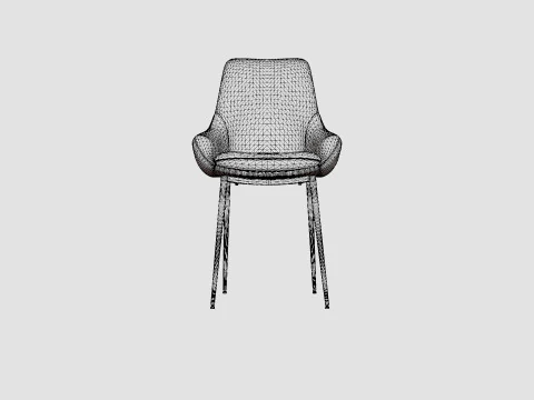 Alsarp Kitchen Chair Black 3D Model