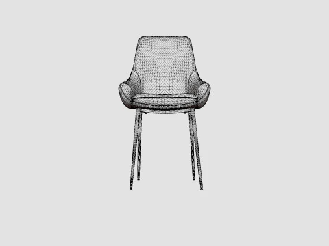 Alsarp Kitchen Chair Gray 3D Model