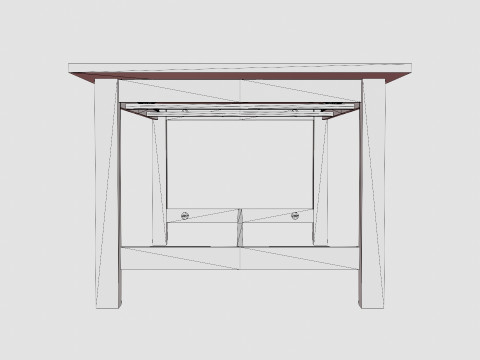 Altea Extensionable Dining Table Modèle 3D