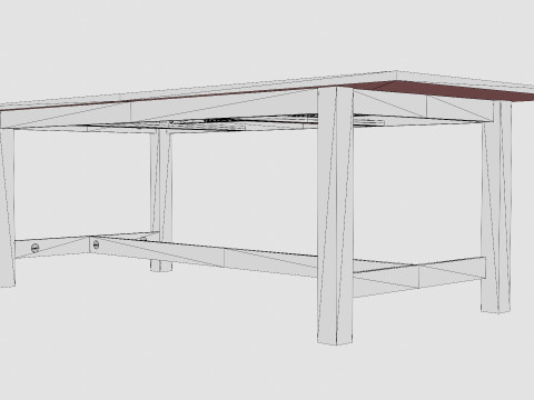 Altea Extensionable Dining Table Modèle 3D