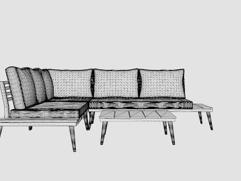 Amalfi s Most Lengthy Sofa Set 3D Model