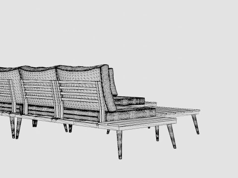 Amalfi s Most Lengthy Sofa Set 3D Model