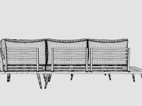 Amalfi s Most Lengthy Sofa Set 3D-Modell