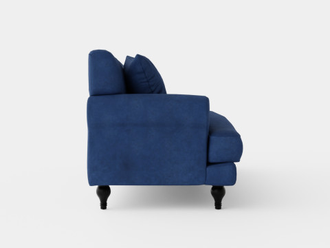 Amanda Velvet Sofa 3 Seater Midnight Blue Modèle 3D