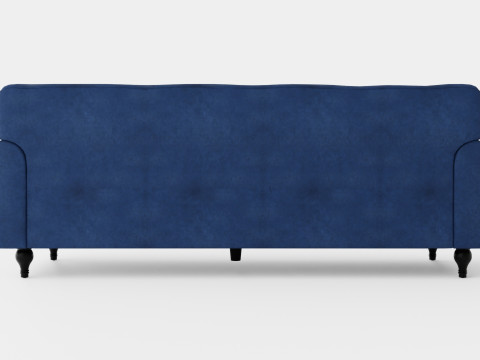 Amanda Velvet Sofa 3 Seater Midnight Blue Modèle 3D