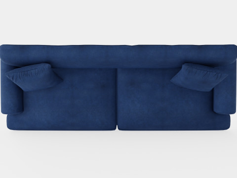 Amanda Velvet Sofa 3 Seater Midnight Blue Modèle 3D