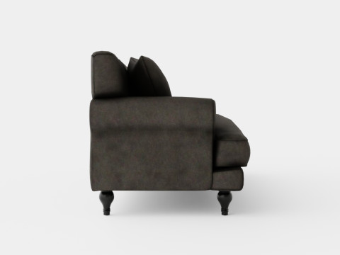 Amanda Velvet Sofa 3 Seater Warm Gray Modèle 3D