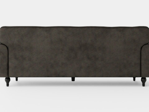 Amanda Velvet Sofa 3 Seater Warm Gray Modèle 3D