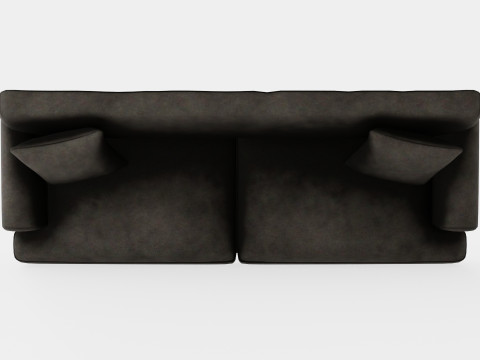 Amanda Velvet Sofa 3 Seater Warm Gray Modèle 3D