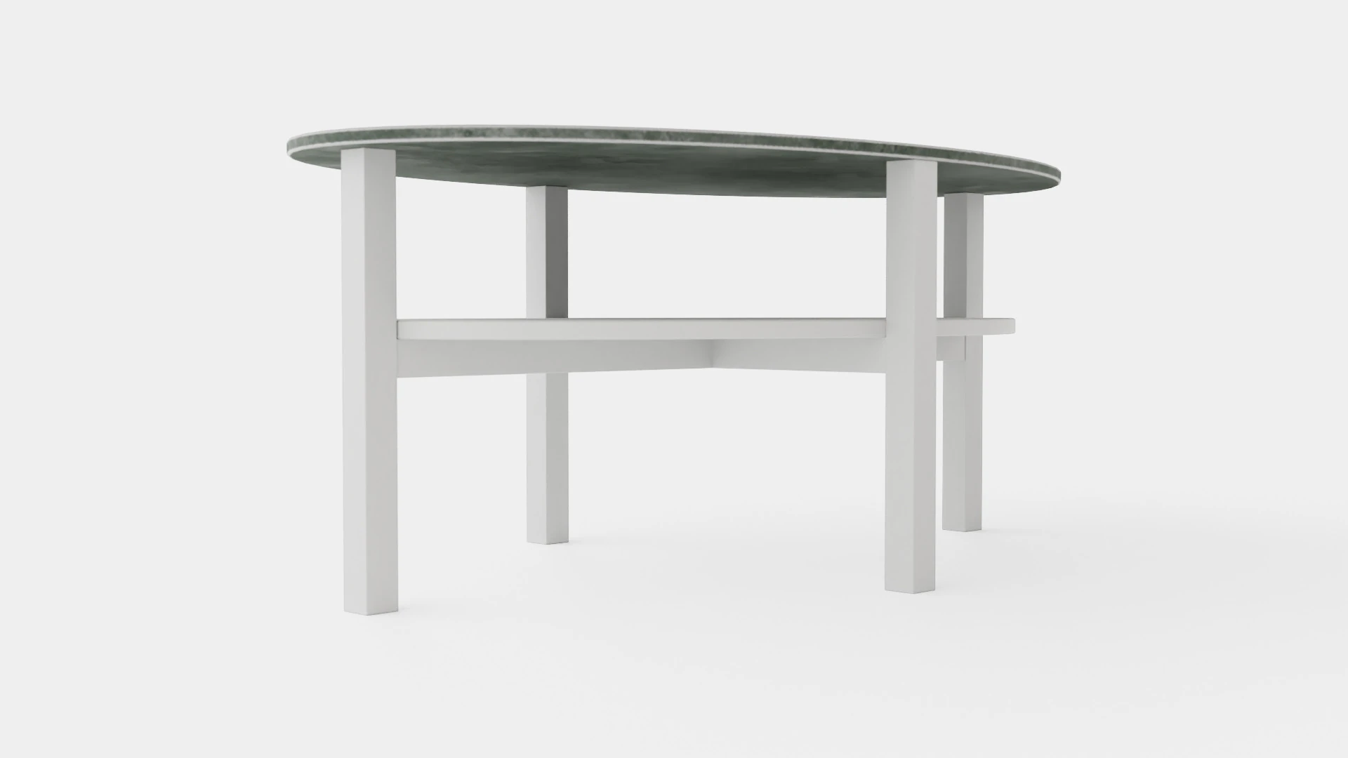 Ameli Coffee Table Oval Gray White 3D Model .c4d .max .obj .3ds .fbx .stl .blend 