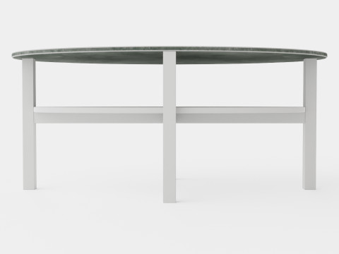 Ameli Coffee Table Oval Gray White 3D Модель