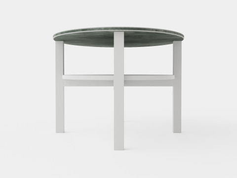 Ameli Coffee Table Oval Gray White 3D Модель