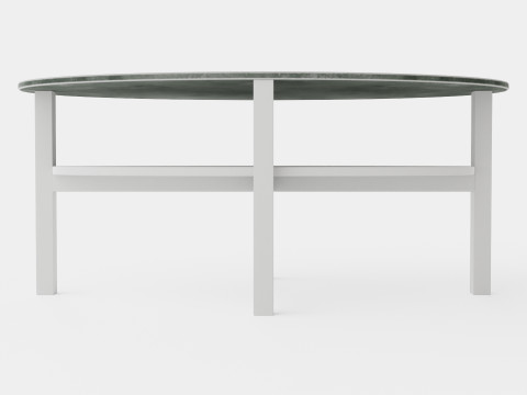 Ameli Coffee Table Oval Gray White 3D Модель