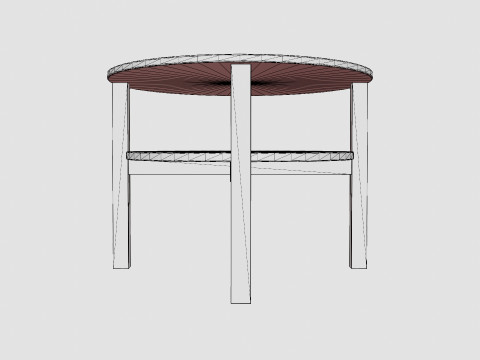 Ameli Coffee Table Oval Gray White 3D Модель