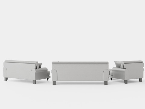 Andrew Sofa Group 3 Seater 2 Seater Armchair Footstool Velvet Modelo 3D