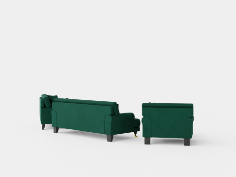 Andrew Sofa Group 3 Seater 2 Seater Armchair Footstool Velvet Tender 3D मॉडल