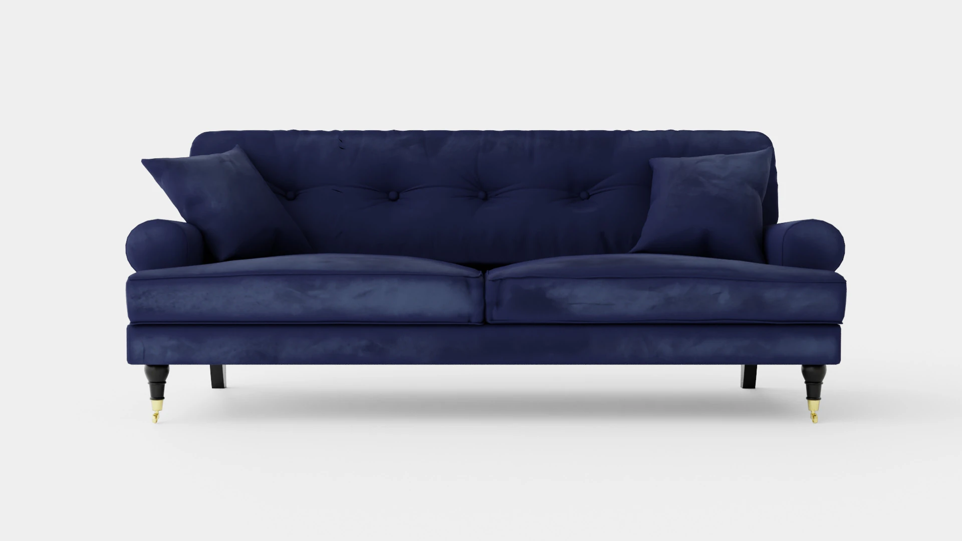Andrew Velvet Sofa 2 Seater Midnight Blue 3D Model .c4d .max .obj .3ds .fbx .stl .blend 