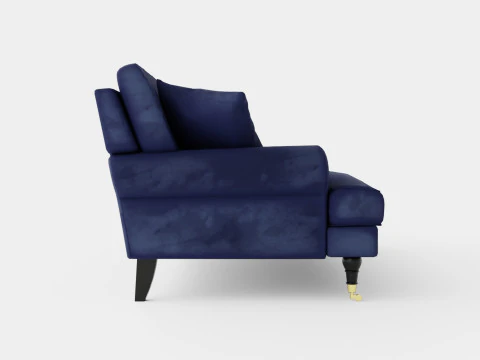 Andrew Velvet Sofa 2 Seater Midnight Blue 3D Model