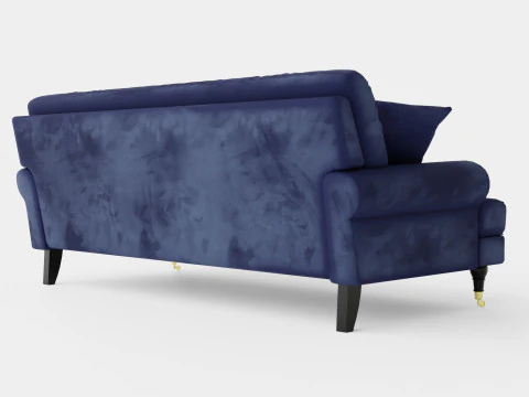 Andrew Velvet Sofa 2 Seater Midnight Blue 3D Model