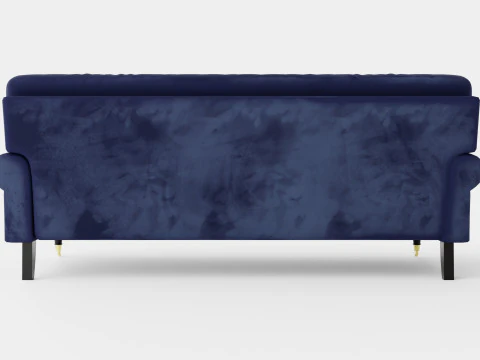 Andrew Velvet Sofa 2 Seater Midnight Blue 3D Model