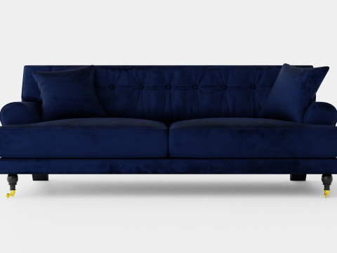 Andrew Velvet Sofa 3 Seater 3D Model