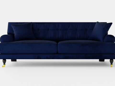Andrew Velvet Sofa 3 Seater 3D Model