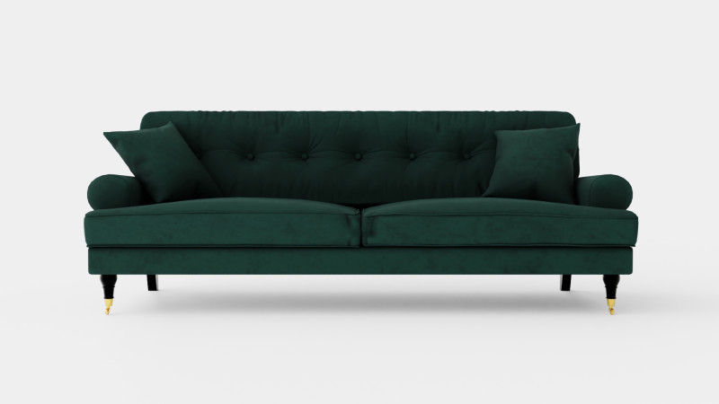 Andrew Velvet Sofa 3 Seater Dark Green Modelo 3D .c4d .max .obj .3ds .fbx .stl .blend