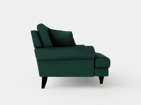 Andrew Velvet Sofa 3 Seater Dark Green Modelo 3D