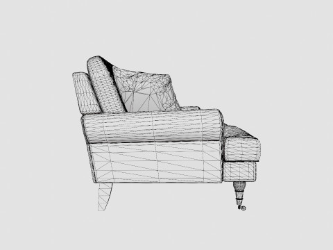 Andrew Velvet Sofa 3 Seater Dark Green Modelo 3D