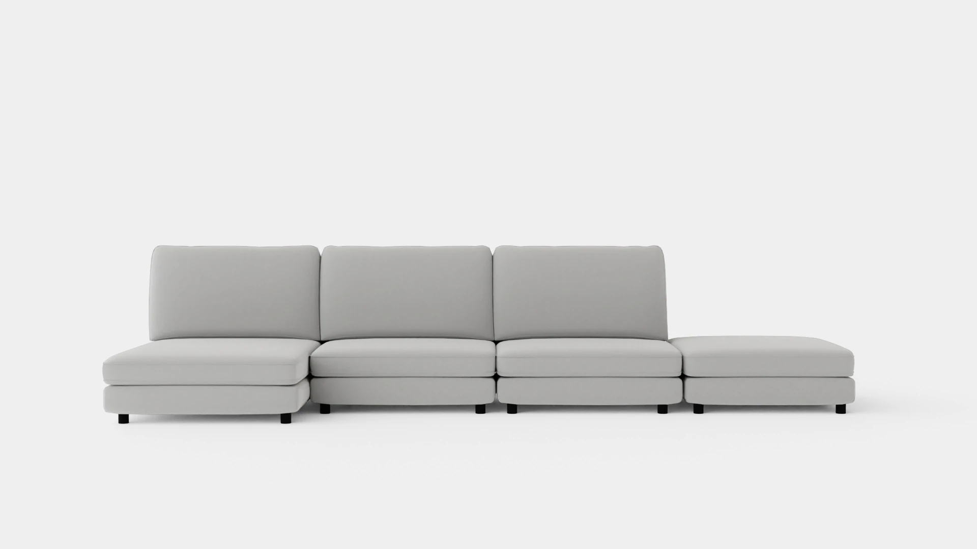 Ark U Module Sofa With Divan Reversible 3D Model .c4d .max .obj .3ds .fbx .stl .blend