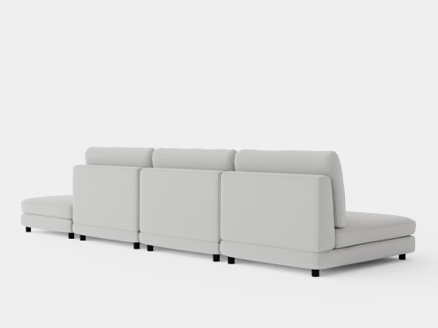 Ark U Module Sofa With Divan Reversible 3D Model