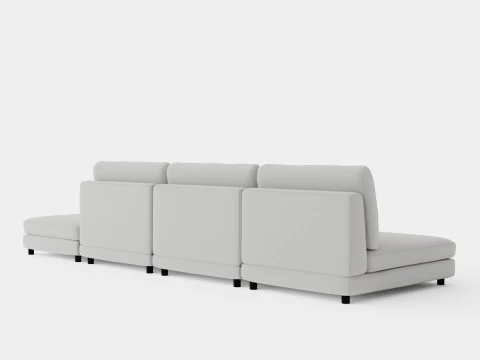 Ark U Module Sofa With Divan Reversible 3D Model