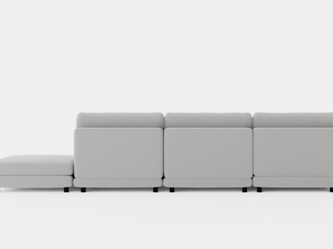 Ark U Module Sofa With Divan Reversible 3D Model