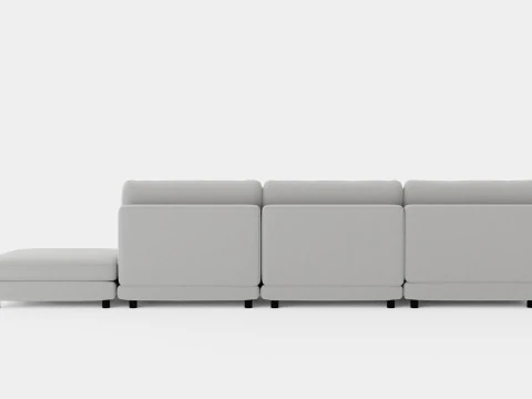 Ark U Module Sofa With Divan Reversible 3D Model
