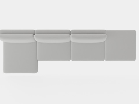 Ark U Module Sofa With Divan Reversible 3D Model