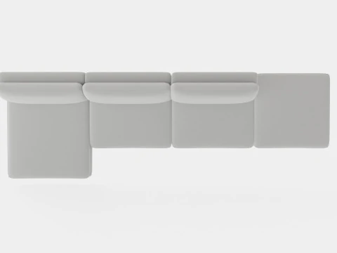 Ark U Module Sofa With Divan Reversible 3D Model