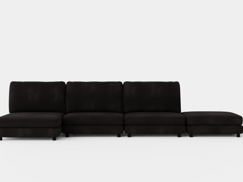 Arken U Module Sofa With Divan Reversible Velvet 3D Model